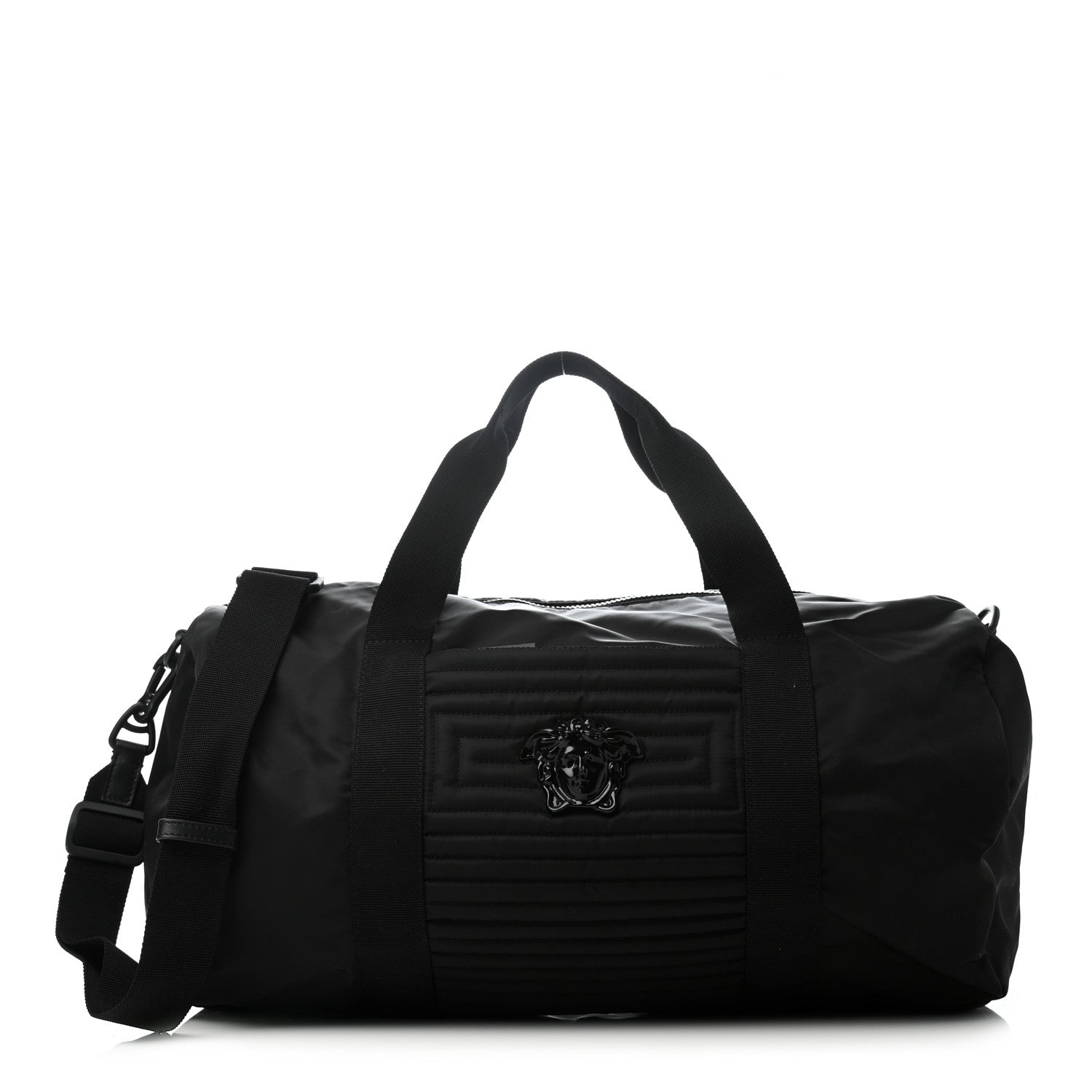 Versace Canvas Nylon Quilted Palazzo Duffle Bag Black 1 of 8