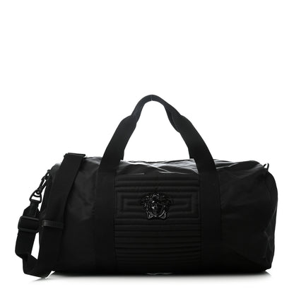 Versace Canvas Nylon Quilted Palazzo Duffle Bag Black 1 of 8