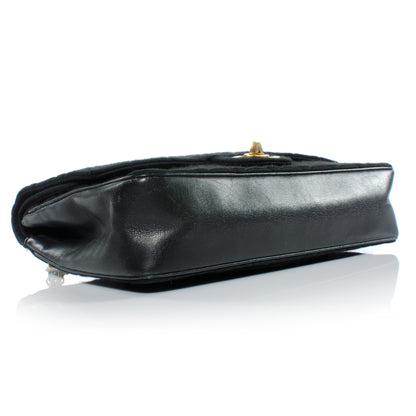 Chanel Jersey Quilted Medium Double Flap Black 4 of 9
