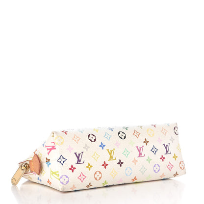 Louis Vuitton Monogram Multicolor Cosmetic Pouch White Litchi 4 of 7