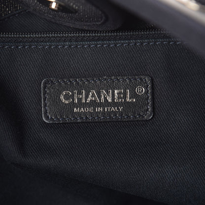 Chanel Denim Small Deauville Tote Blue Orange 6 of 11