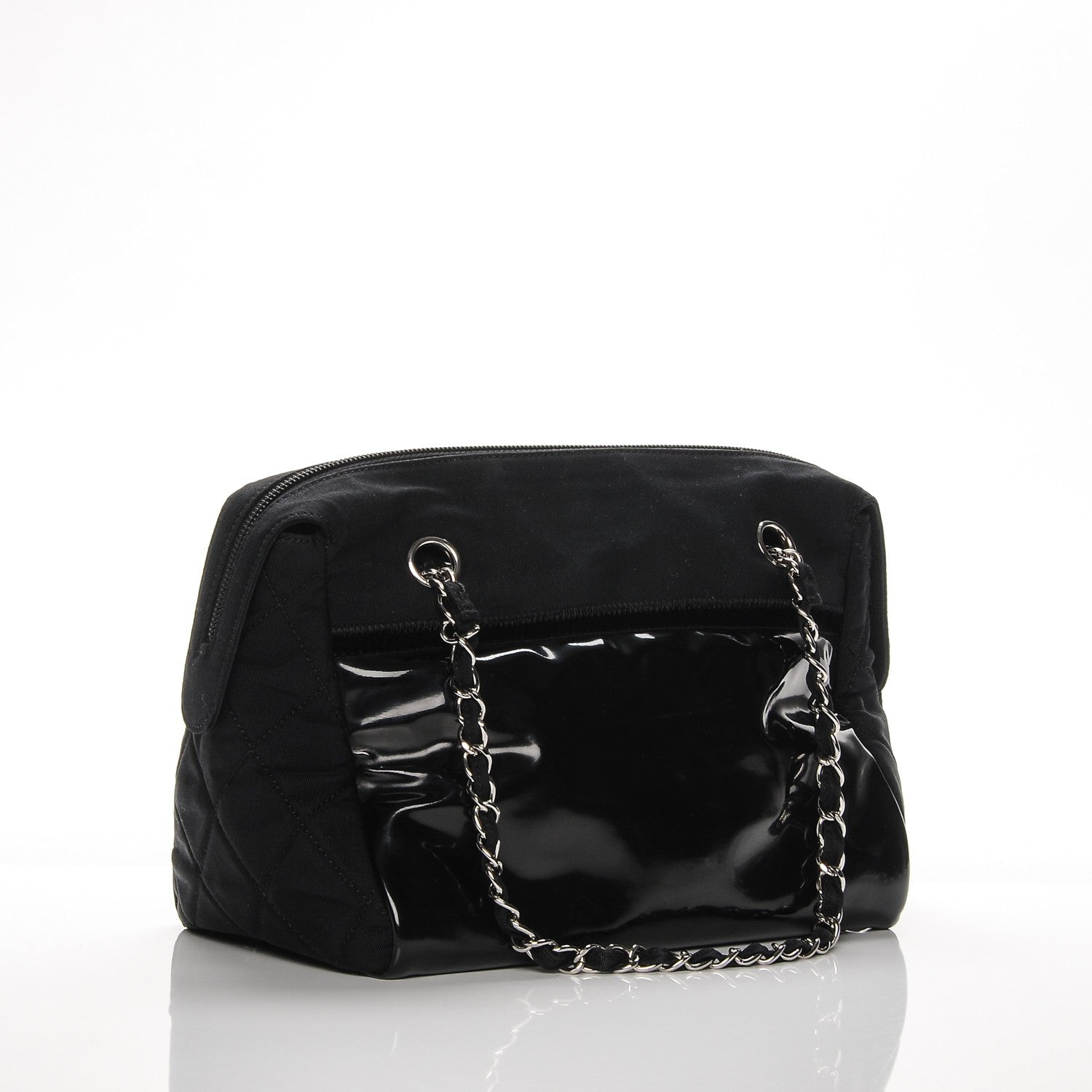 Chanel Vinyl Stretch Spirit Bowler Black 3 of 7