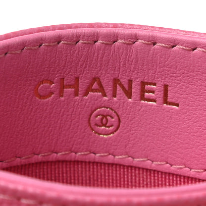 Chanel Caviar Quilted Card Holder Pink 6 of 7