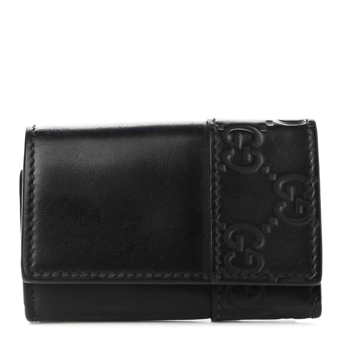 Guccissima Mistral 6 Key Holder Case Black