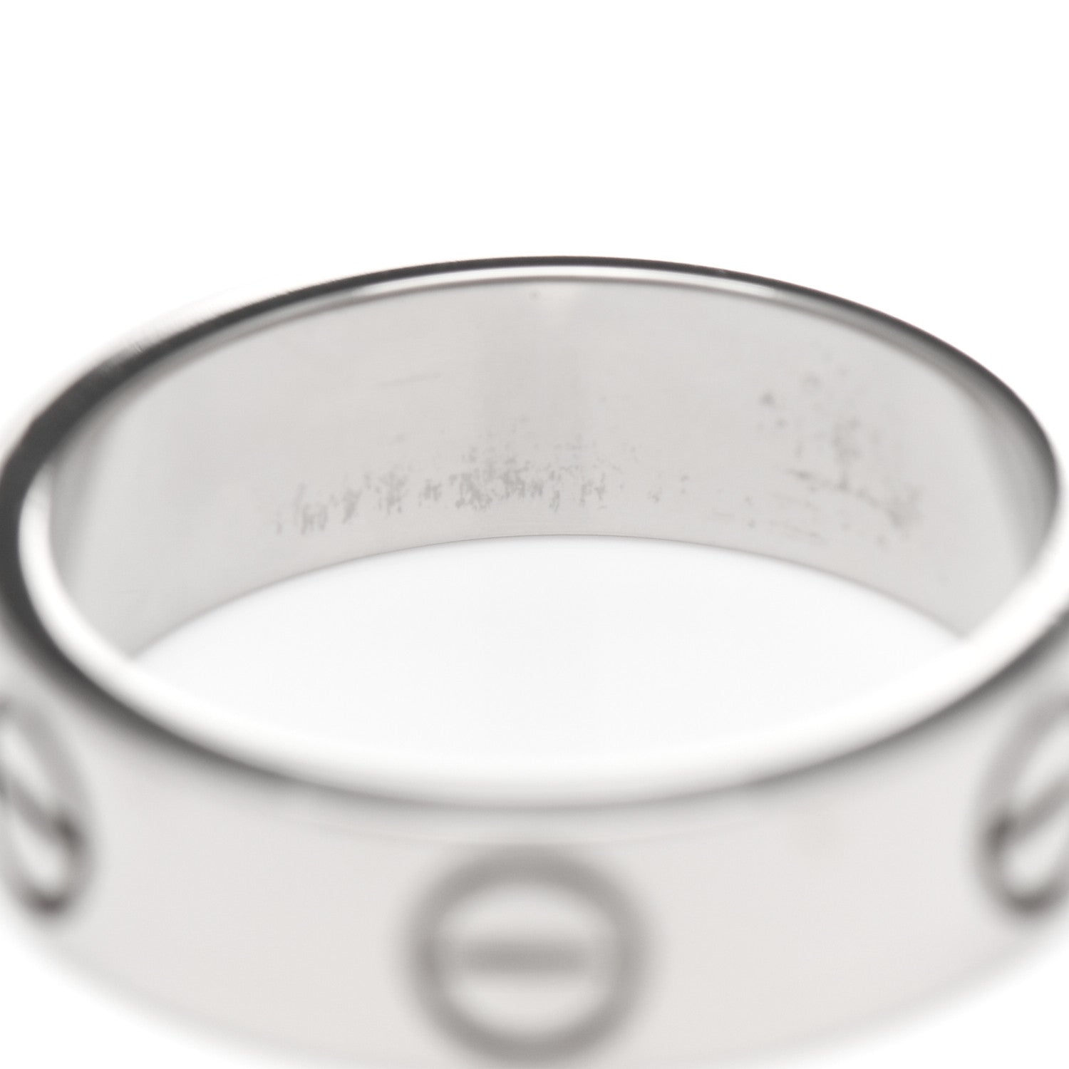 Cartier 18K White Gold 5.5mm LOVE Ring 52 6 6 of 7