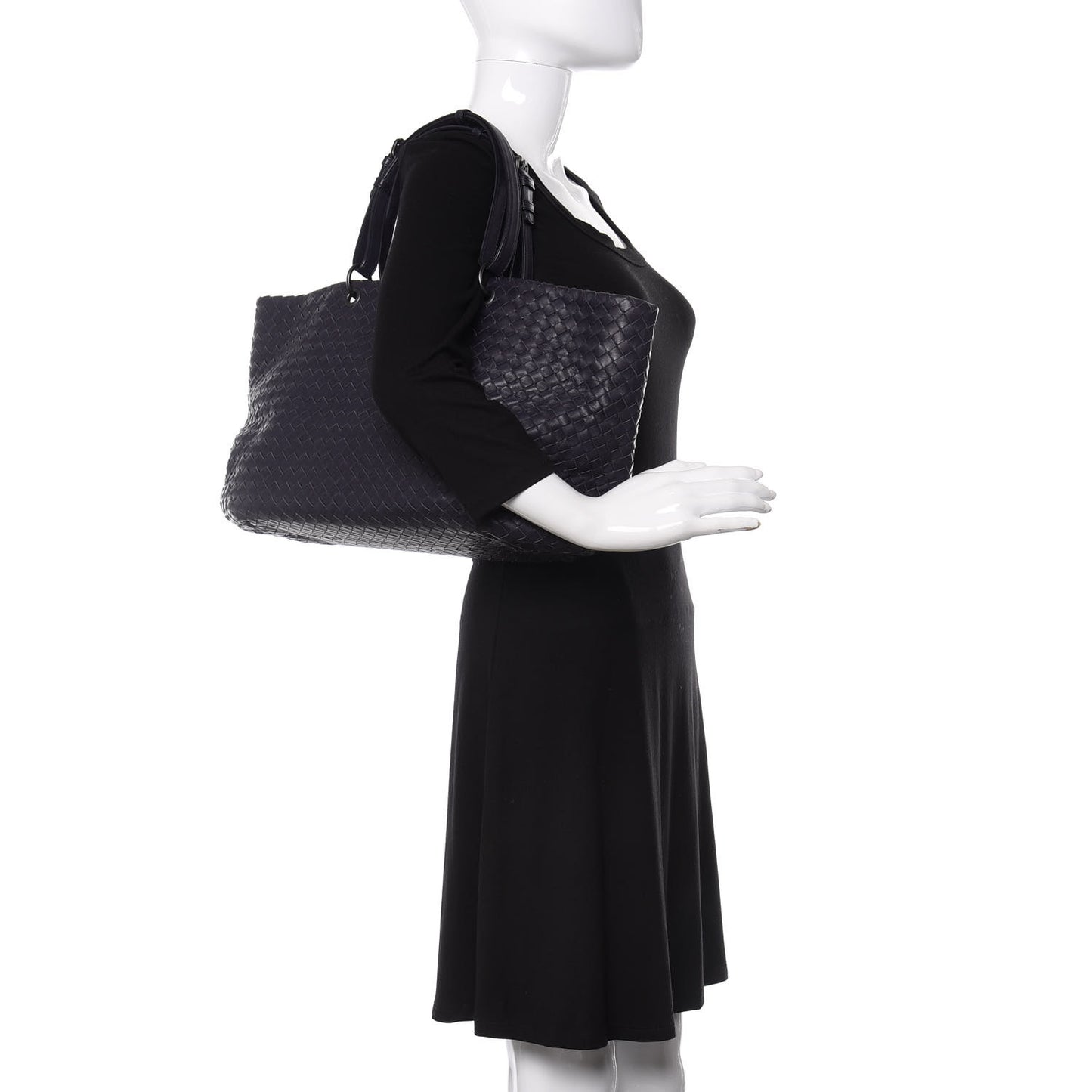 Nappa Intrecciato Large Capri Tote Ink