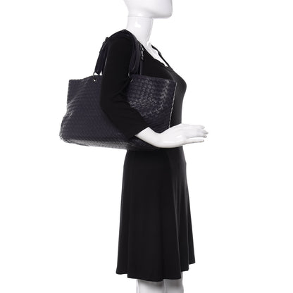 Bottega Veneta Nappa Intrecciato Large Capri Tote Ink 2 of 11