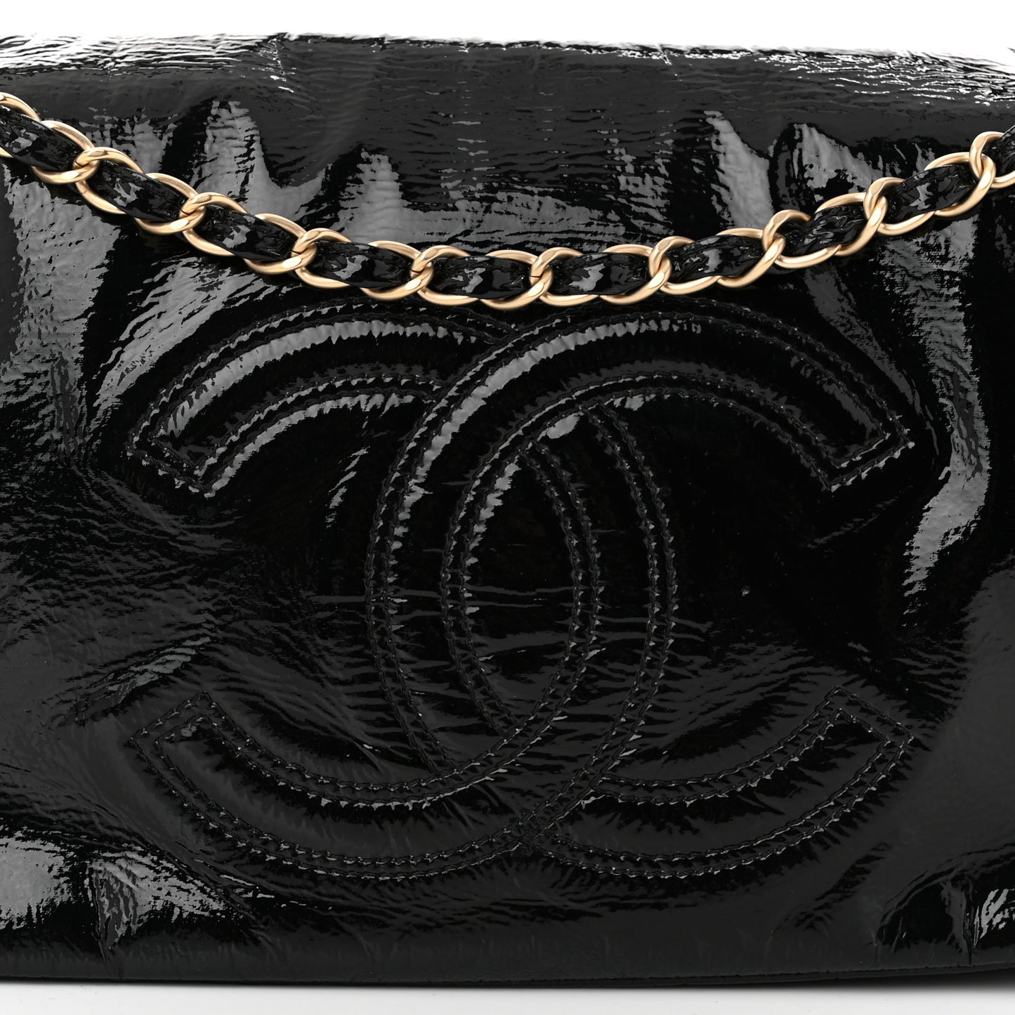 Vinyl XL Rock and Chain Flap Black