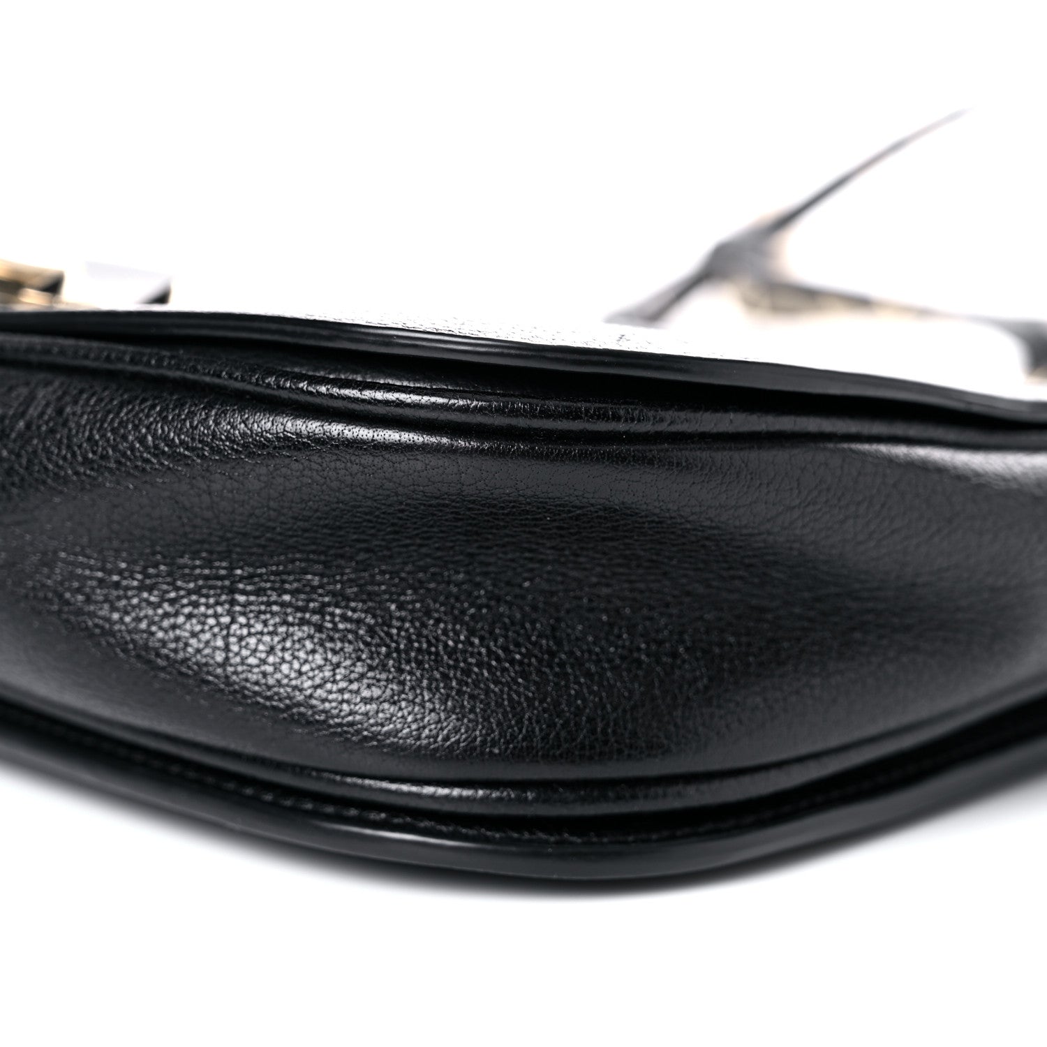 Valentino Garavani Pebbled Calfskin Rockstud Crossbody Saddle Bag Black 7 of 13