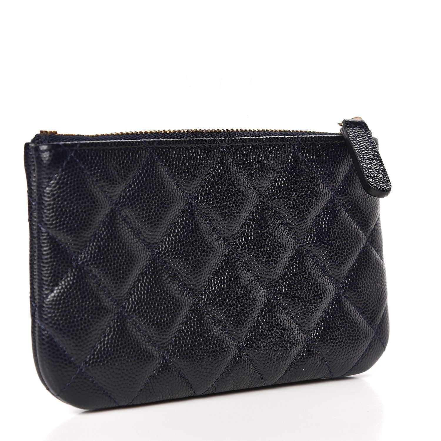 Chanel Caviar Quilted Small Cosmetic Case Navy 3 of 8