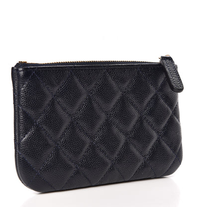Chanel Caviar Quilted Small Cosmetic Case Navy 3 of 8