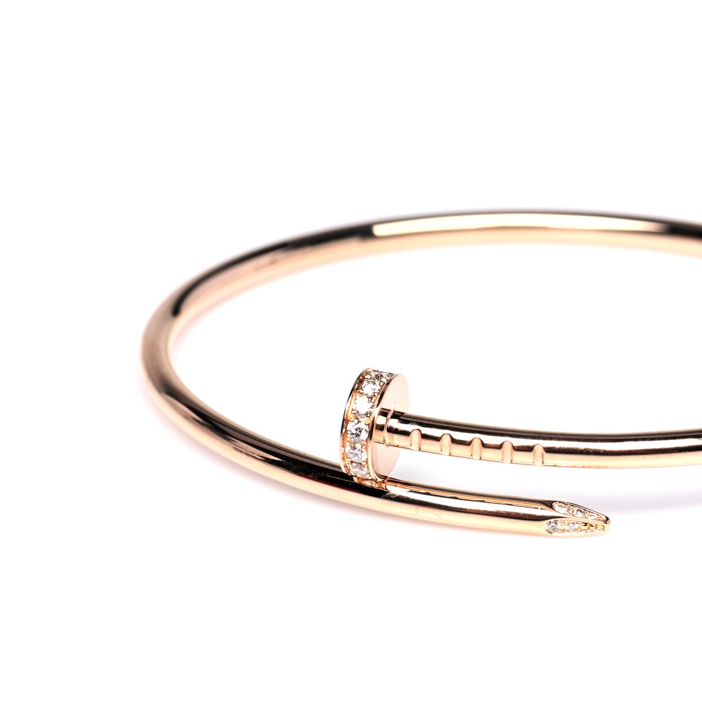 18K Pink Gold Diamond Small Juste Un Clou Bracelet 15