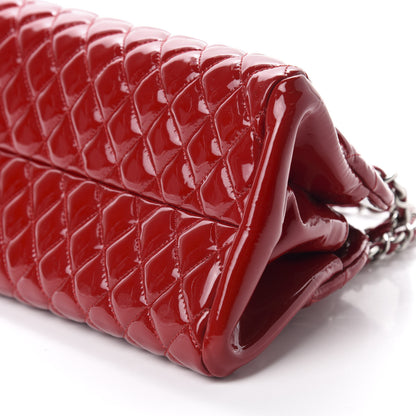 Chanel Patent Quilted Medium Just Mademoiselle Bowling Bag Red 7 of 14