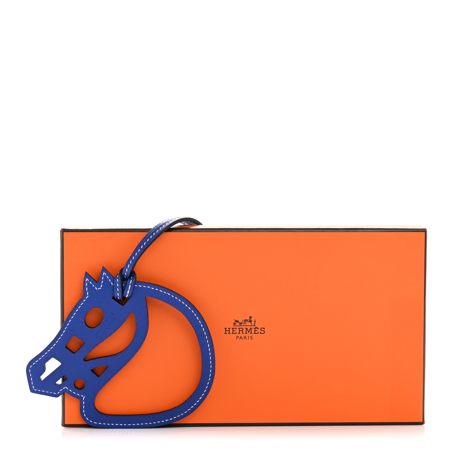 Hermes Swift Paddock Cheval Horse Bag Charm Bleu Electrique