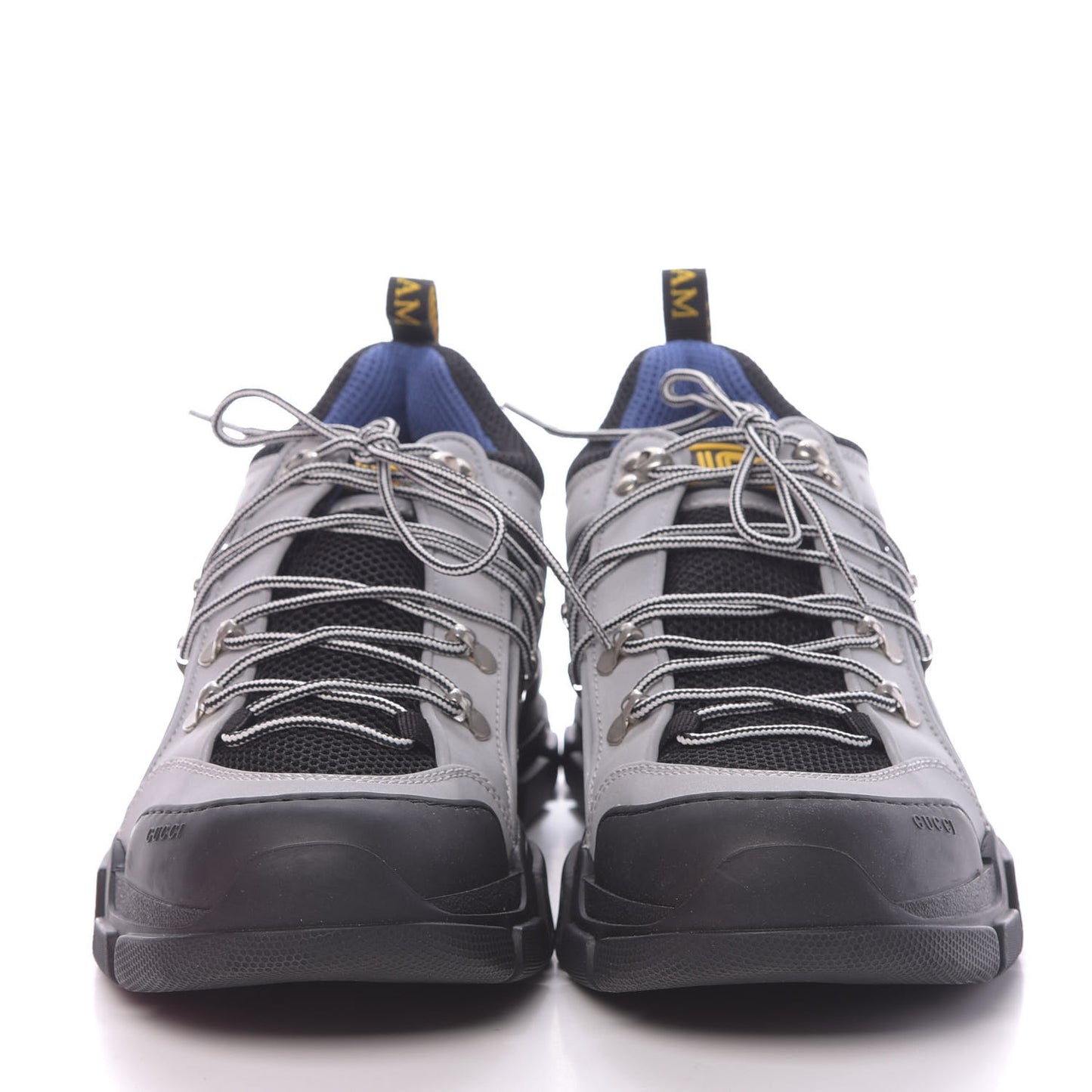 X SEGA Mesh Technical Canvas Calfskin Reflective Mens Flashtrek Sneakers 11 Silver Black