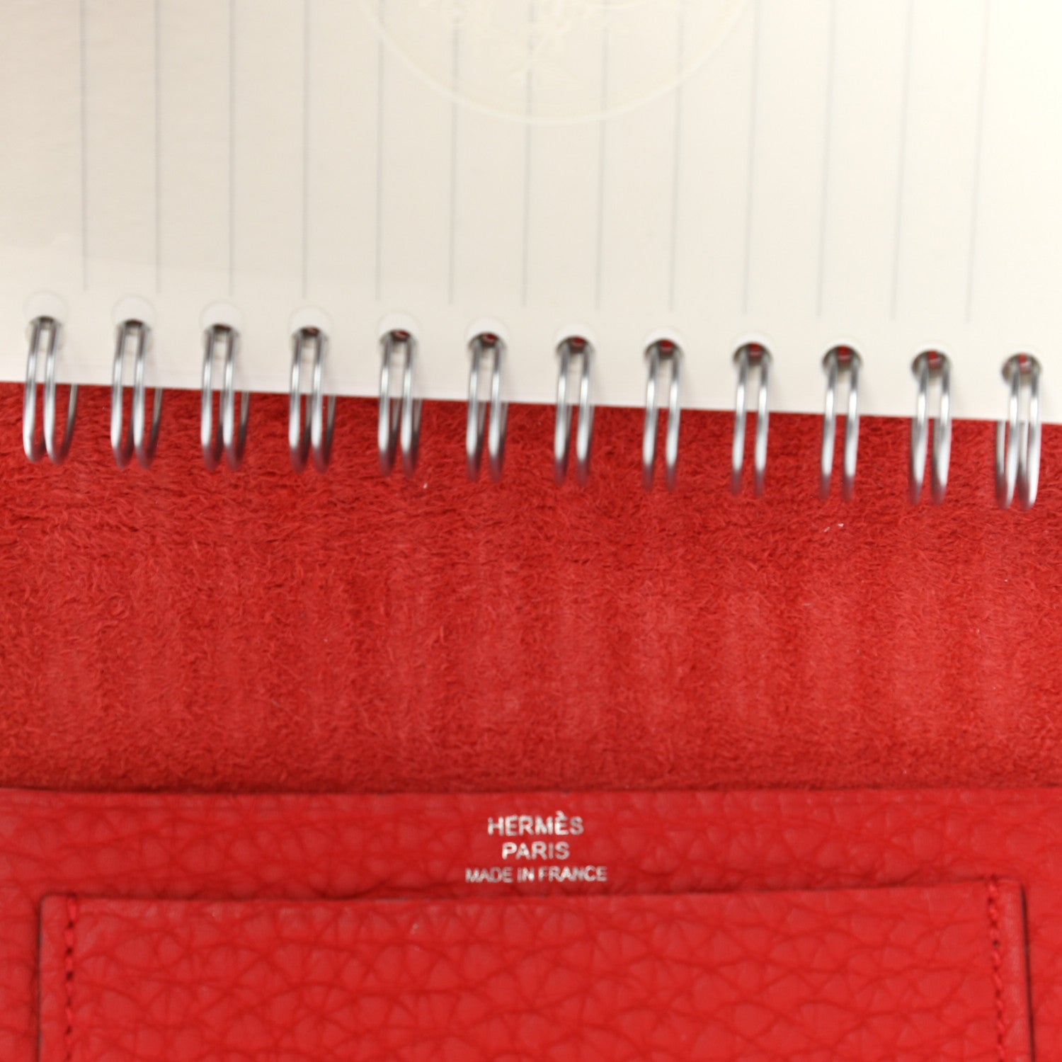 Hermes Taurillon Clemence Ulysse Mini Notebook Rouge De Coeur 8 of 8
