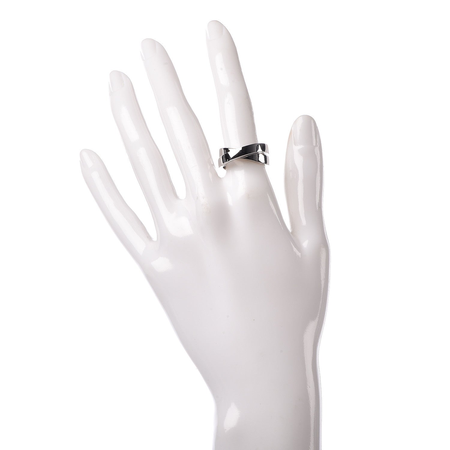 Cartier 18K White Gold 9mm Paris Nouvelle Vague Ring 52 6 2 of 4