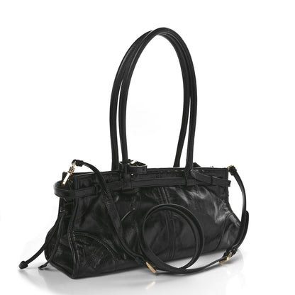 Prada Shiny Nappa Medium Shoulder Bag Black 3 of 9