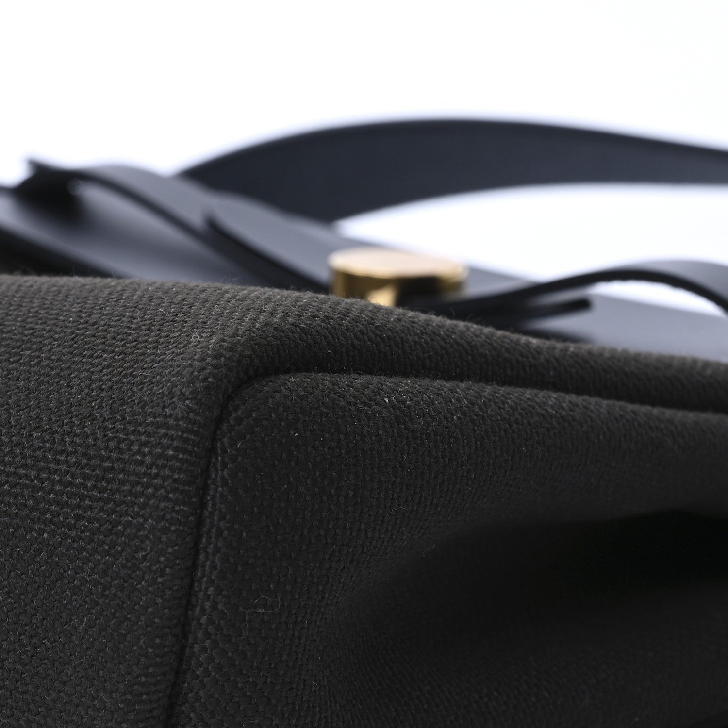 Hermes Military Toile Vache Hunter Herbag Zip Retourne 20 Dark Bronze Black 9 of 10