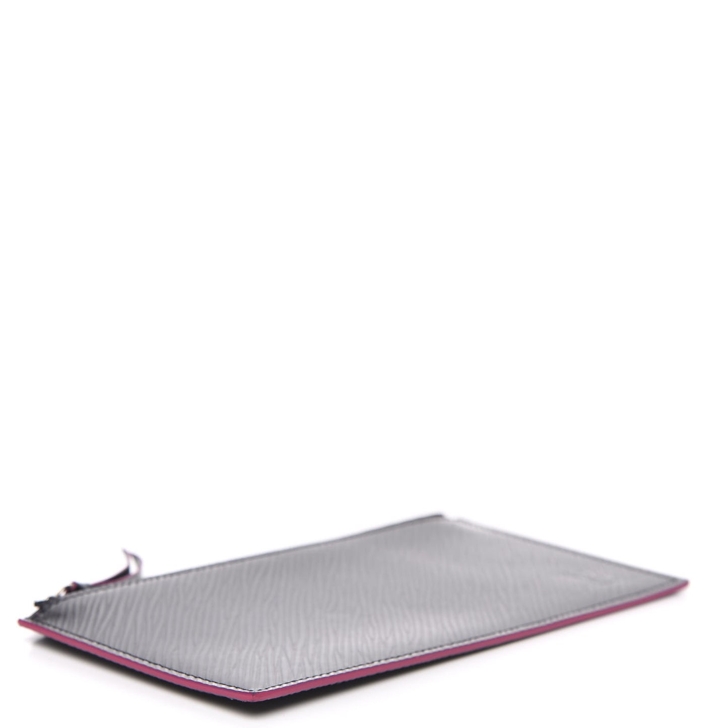 Epi Felicie Chain Wallet Zippered Insert Black Hot Pink