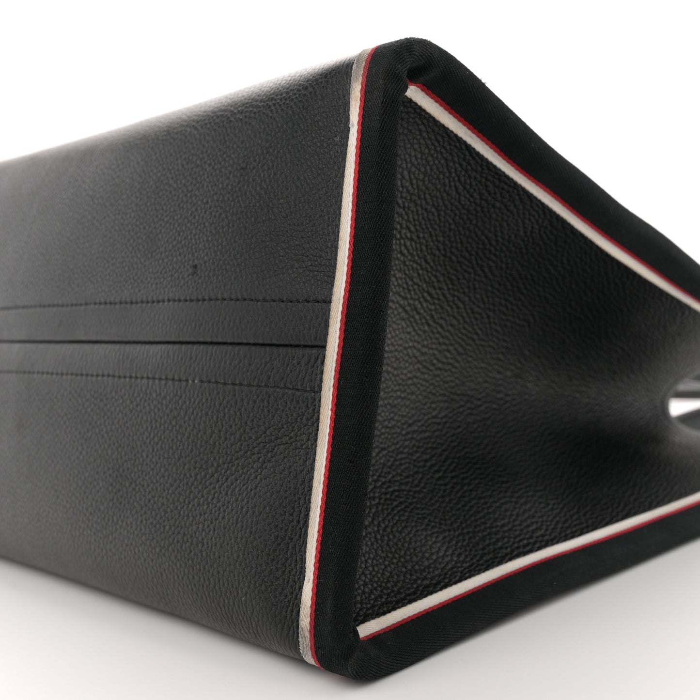 Grained Calfskin Large Nastroloubi Tote Black