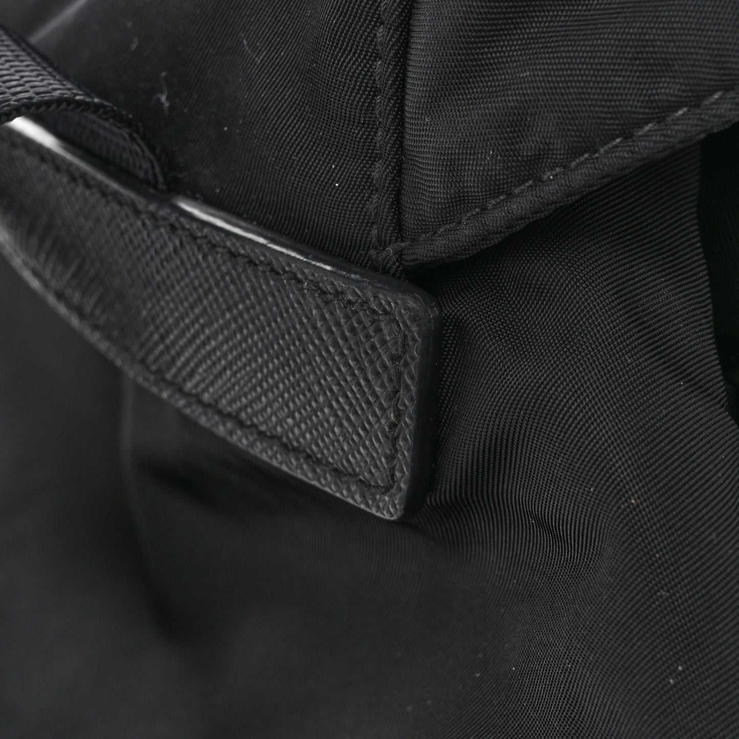 Re-Nylon Saffiano Medium Backpack Black