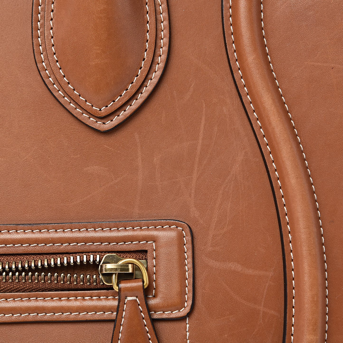 Natural Calfskin Mini Luggage Tan