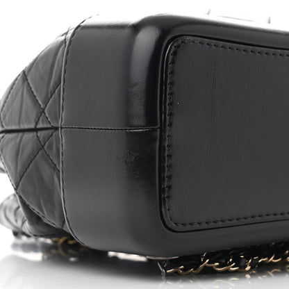 Chanel Aged Calfskin Quilted Small Gabrielle Backpack Black 9 of 12