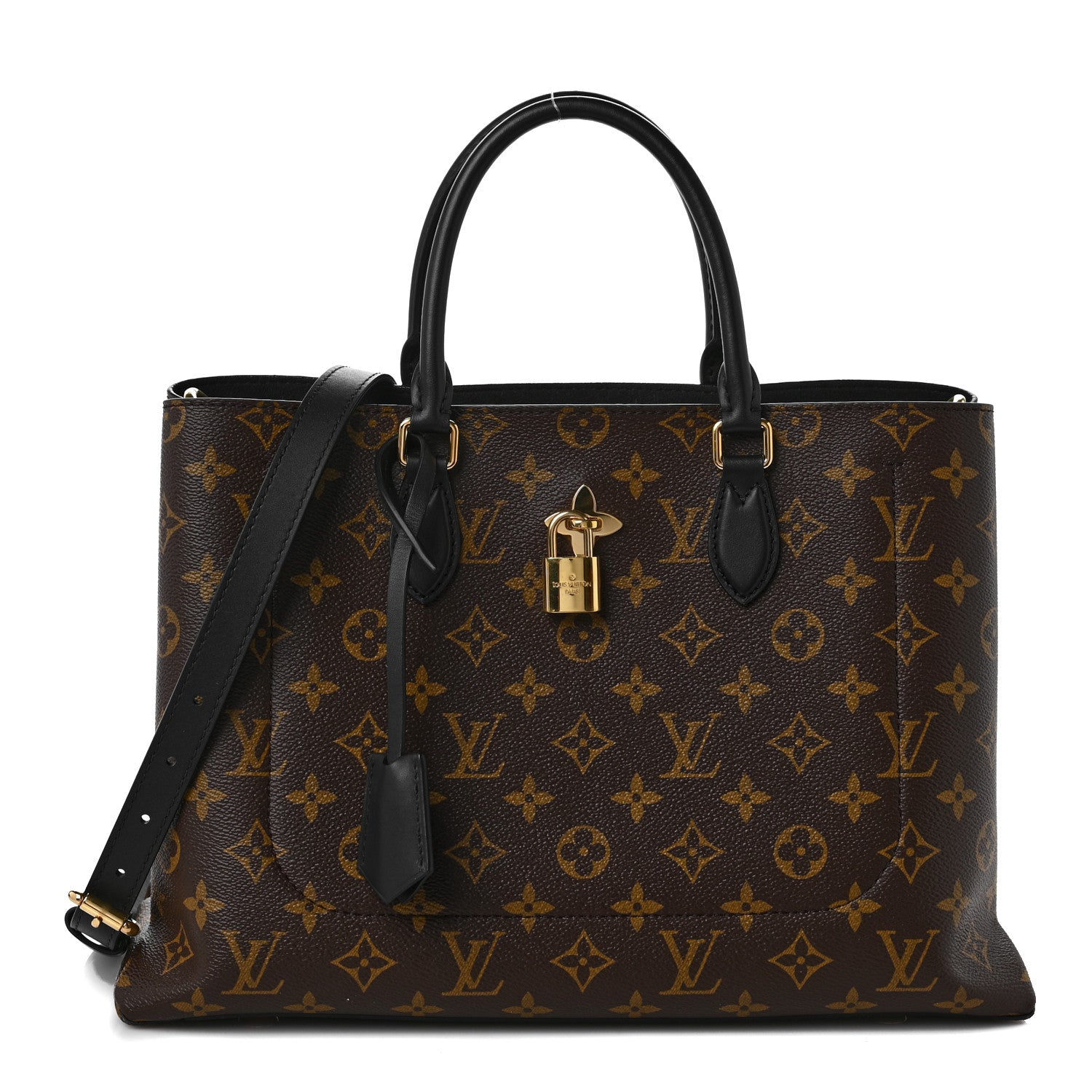 Louis Vuitton Monogram Flower Tote Black 1 of 8