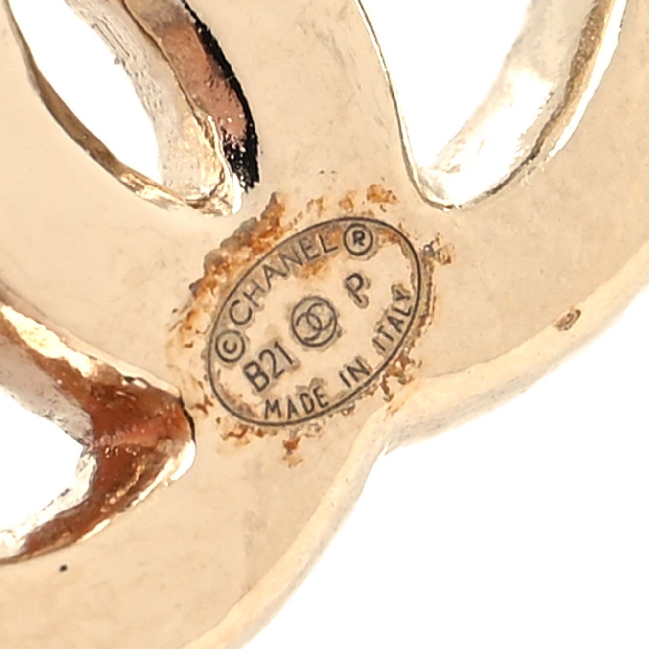 Pearl CC Earrings Gold