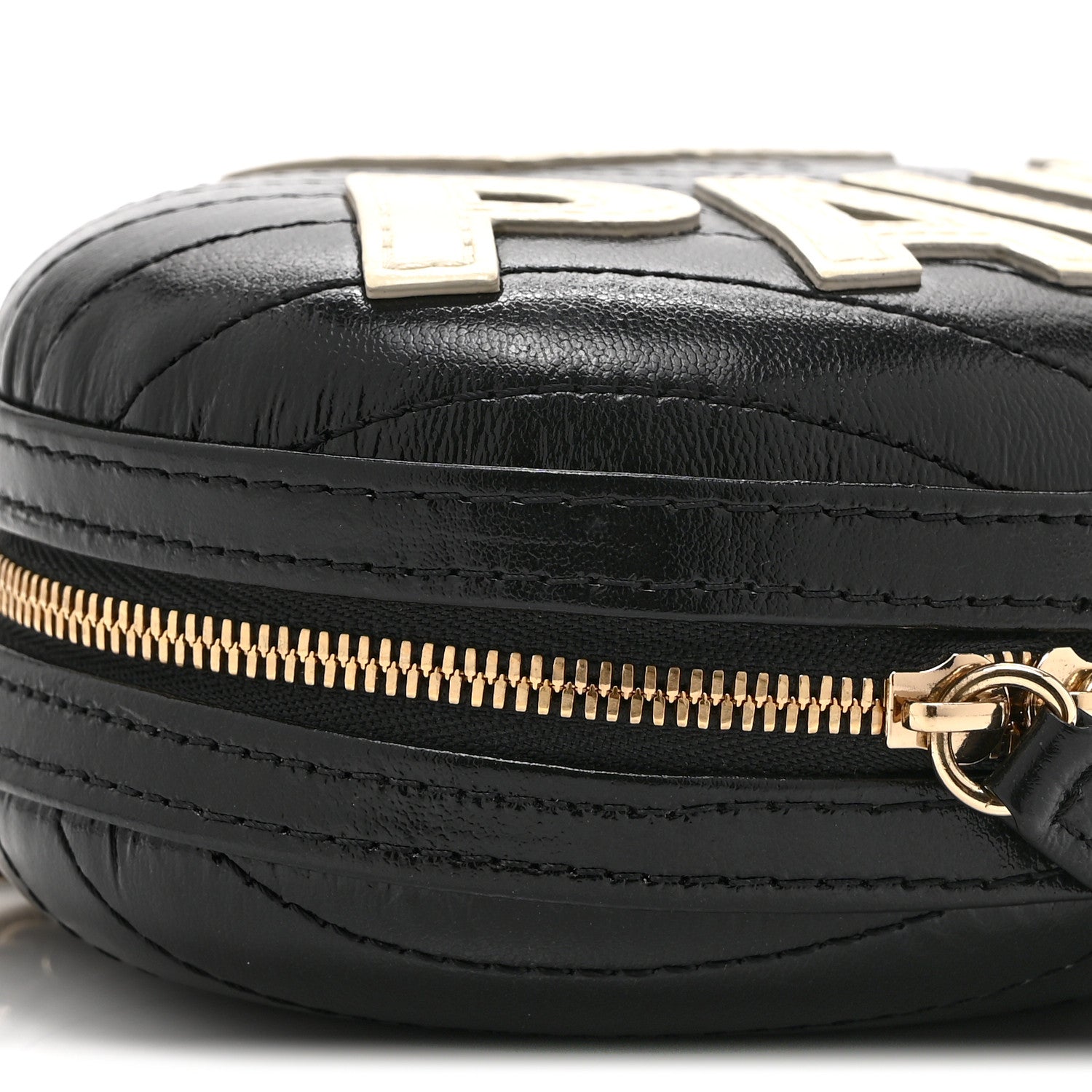 Chanel Lambskin Embroidered Chevron Quilted La Pausa Tassel Clutch Black 9 of 10