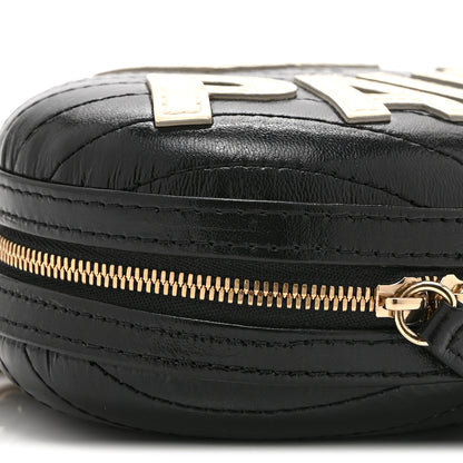 Chanel Lambskin Embroidered Chevron Quilted La Pausa Tassel Clutch Black 9 of 10