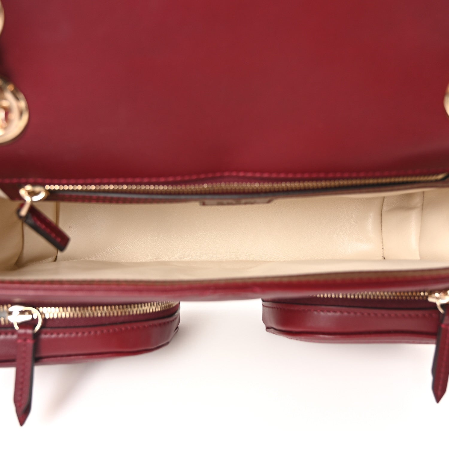 Gucci Calfskin Matelasse Small GG Marmont Multi Pocket Shoulder Bag Rosso Ancora 5 of 9
