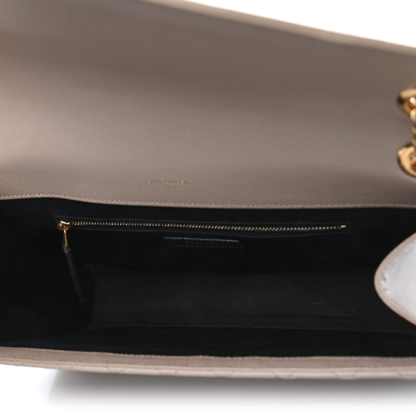 Grain De Poudre Large Tri-Quilt Monogram Satchel Dark Beige