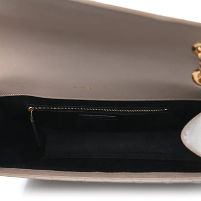 Saint Laurent Grain De Poudre Large Tri-Quilt Monogram Satchel Dark Beige 4 of 4