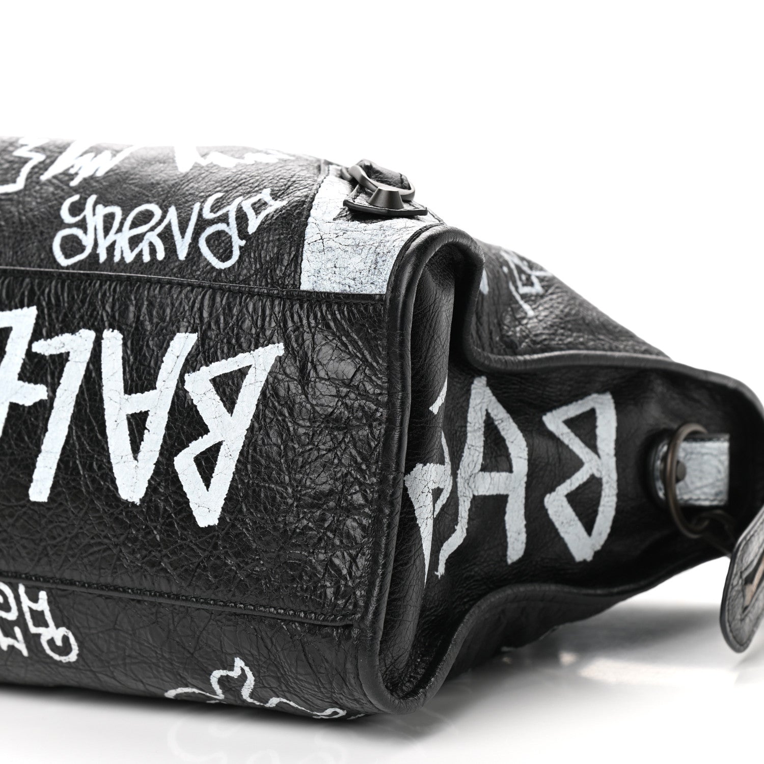 Balenciaga Agneau Arena Graffiti All Over Classic Hardware City Black White 10 of 10