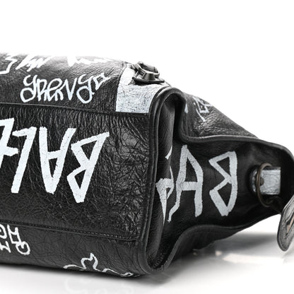 Balenciaga Agneau Arena Graffiti All Over Classic Hardware City Black White 10 of 10
