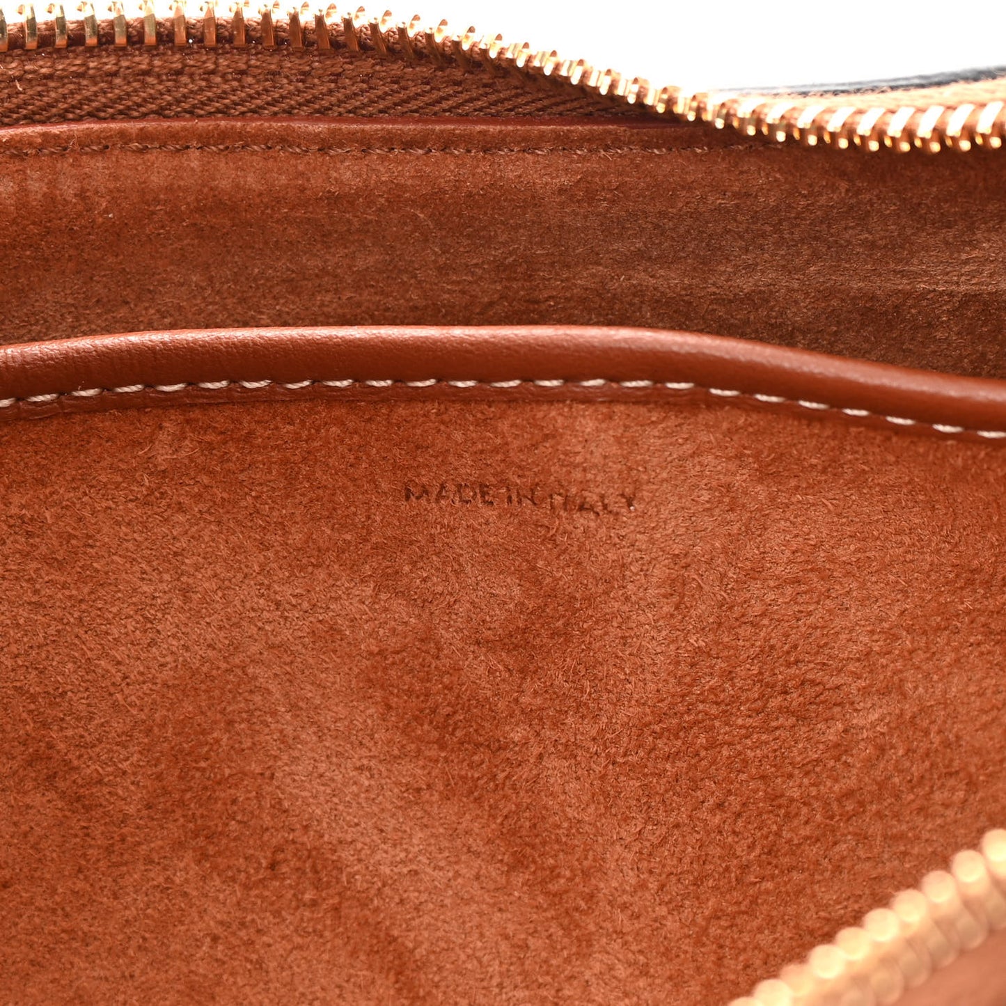 Smooth Calfskin Triomphe Embroidered Ava Shoulder Bag Tan