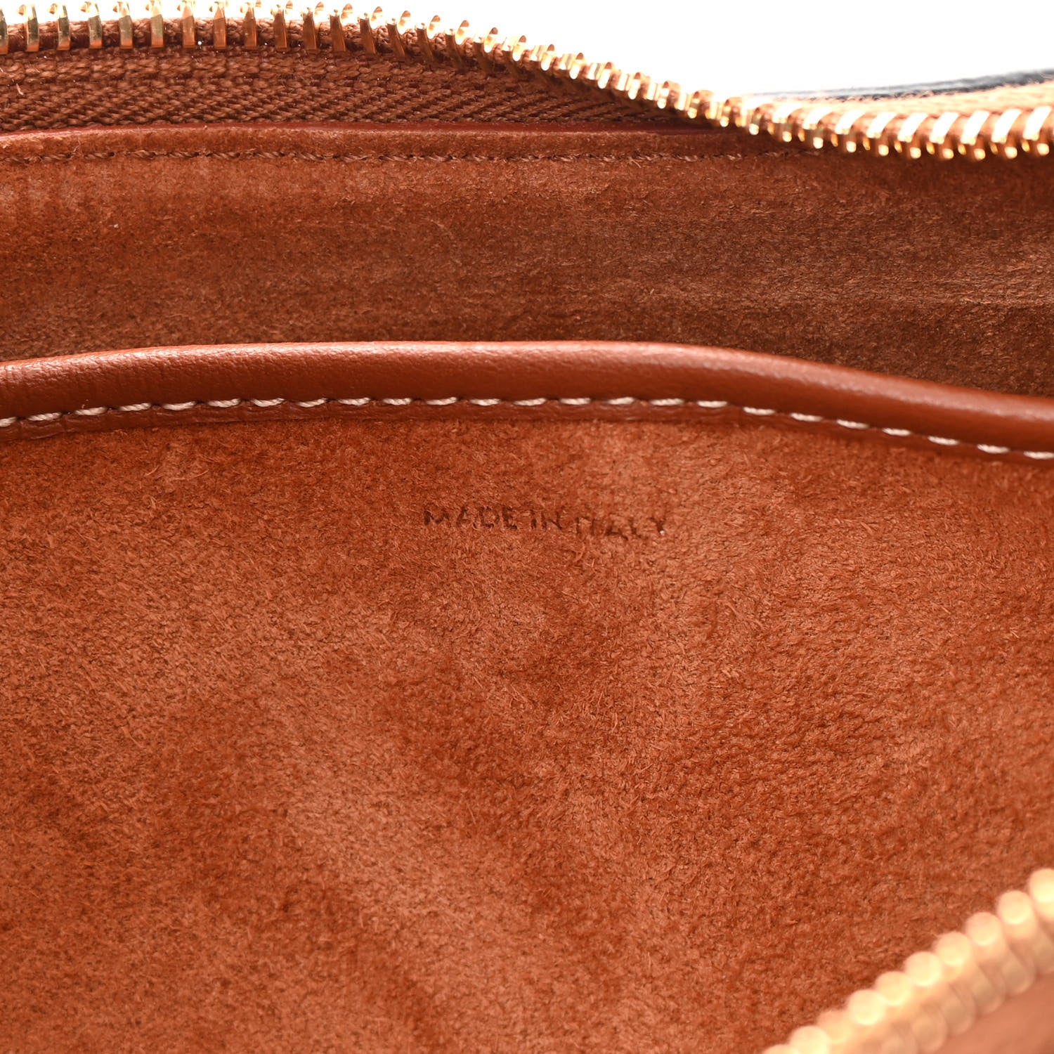 Celine Smooth Calfskin Triomphe Embroidered Ava Shoulder Bag Tan 7 of 12