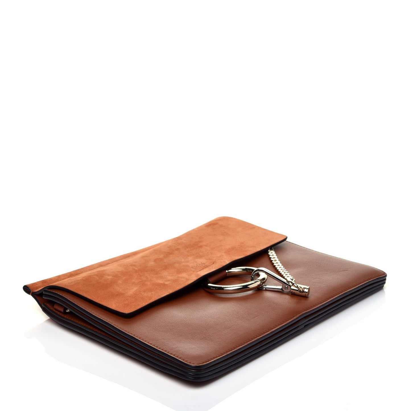 Suede Calfskin Medium Faye Shoulder Bag Tobacco