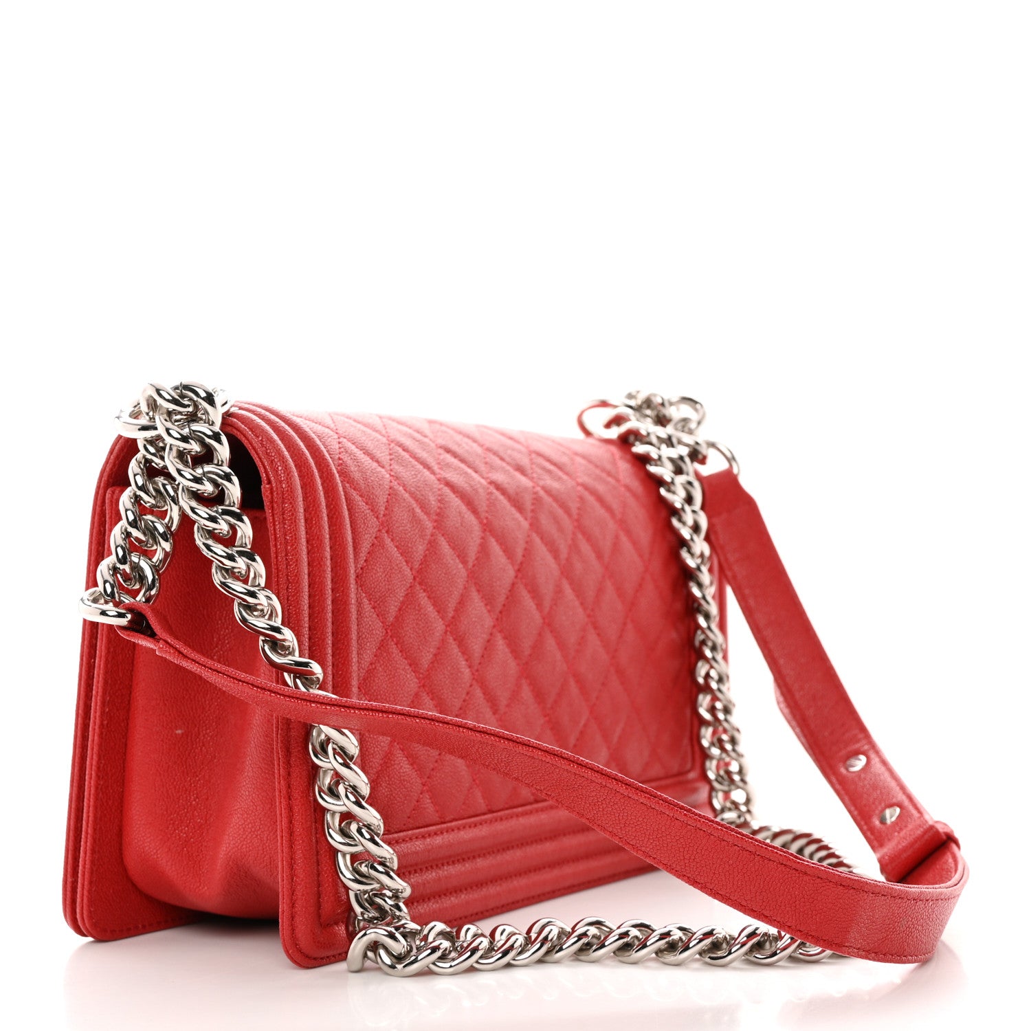 Chanel Caviar Quilted Medium Boy Flap Red 3 of 15