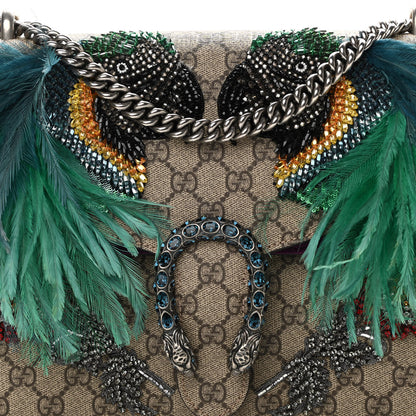 Gucci GG Supreme Monogram Parrot Embroidered Medium Dionysus Shoulder Bag Multicolor 8 of 11