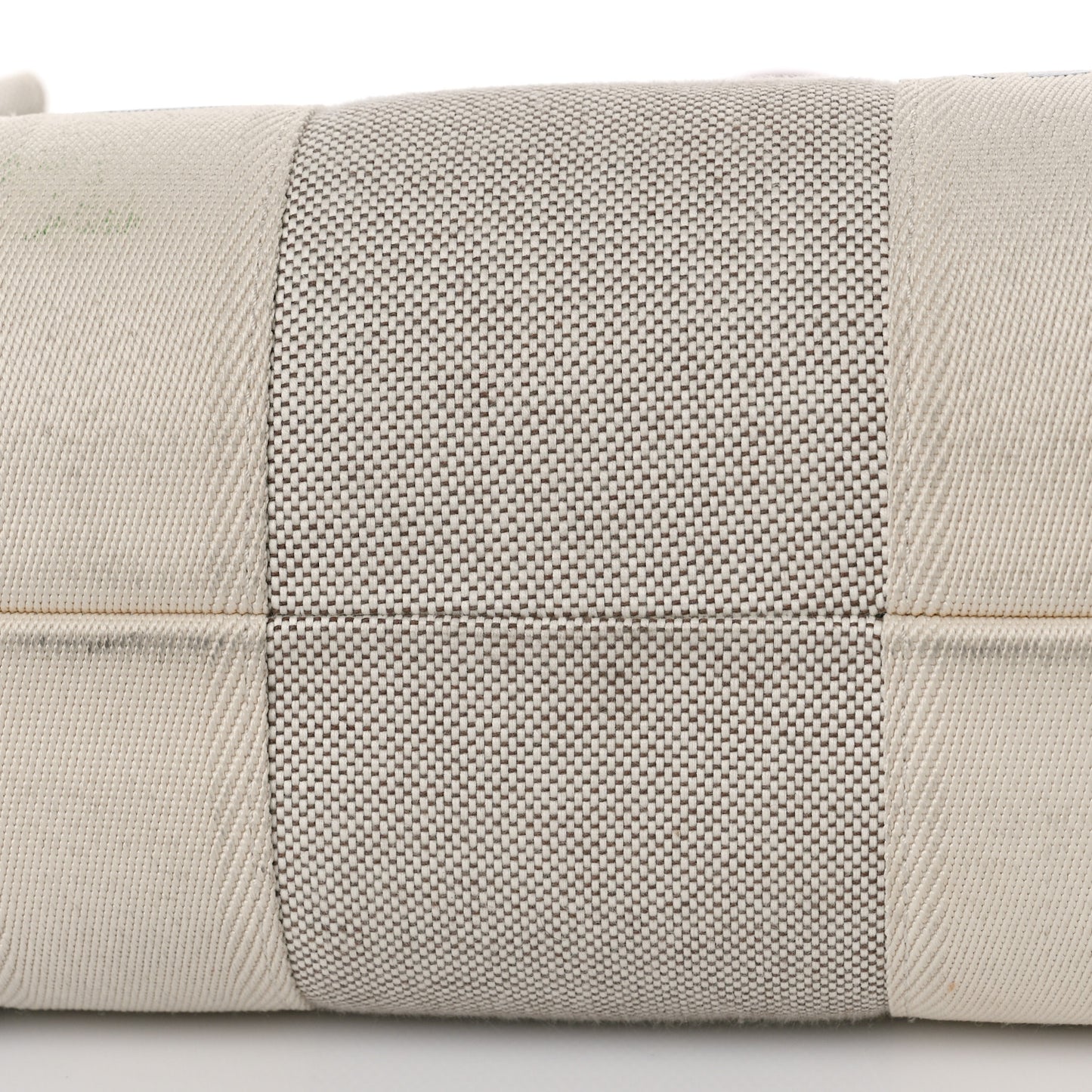 Cotton Calfskin Large Woody Ribbon Tote White Brown