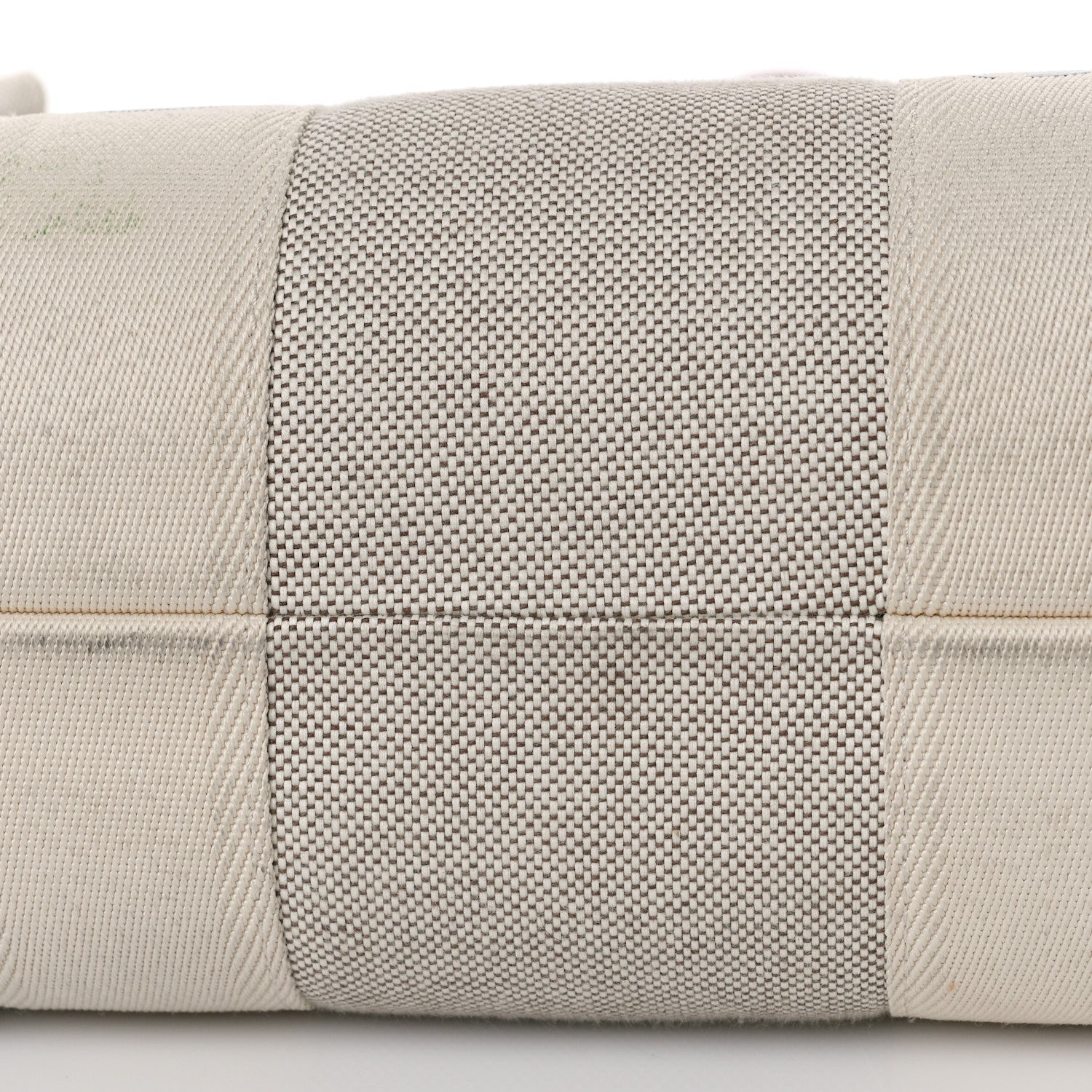 Chloe Cotton Calfskin Large Woody Ribbon Tote White Brown 9 of 9