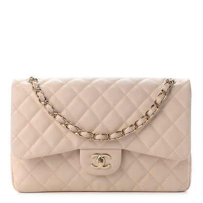Chanel Caviar Quilted Jumbo Double Flap Beige Clair 1 of 9