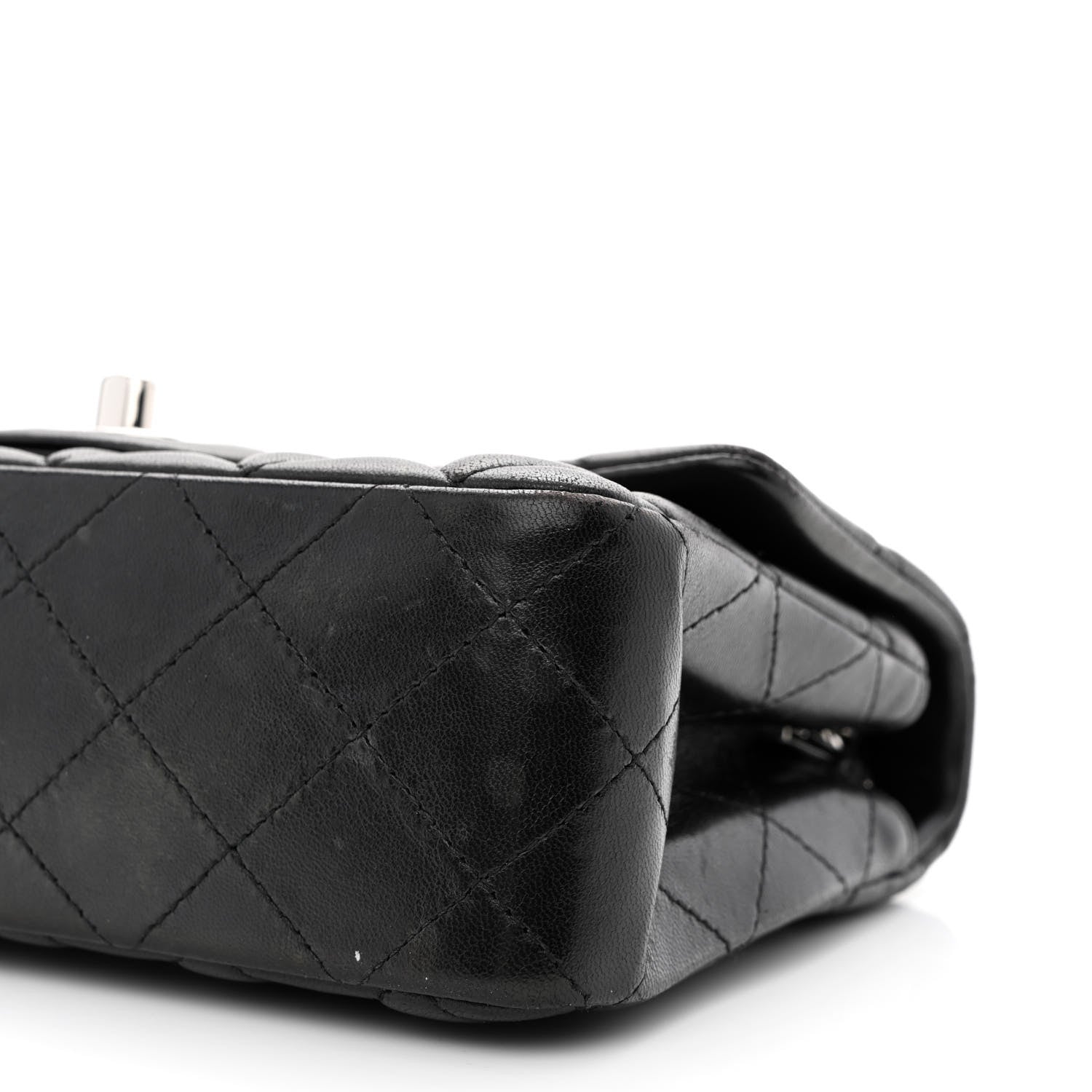 Chanel Lambskin Quilted Mini Rectangular Flap Black 10 of 11