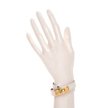 Hermes Epsom Kelly Double Tour Bracelet XS White 2 of 6