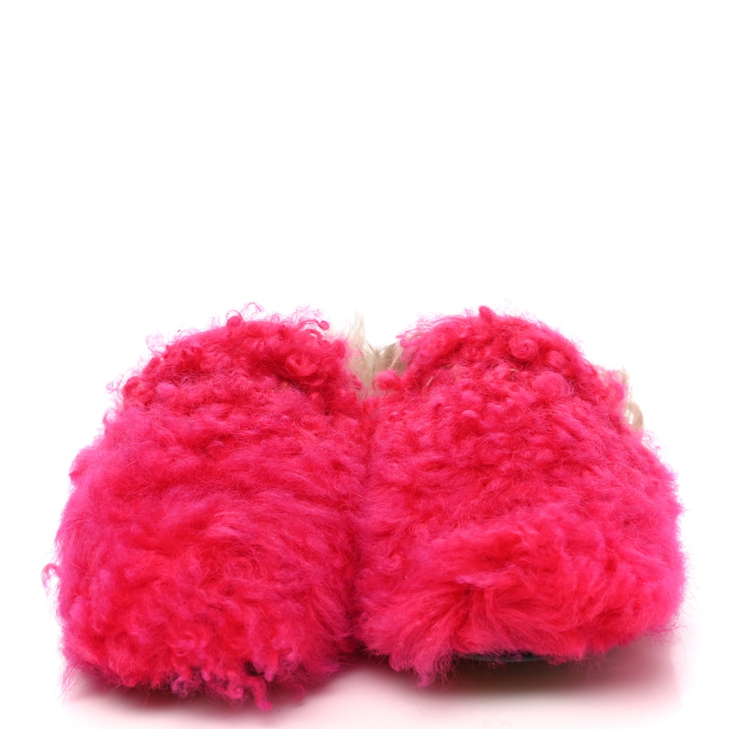 Merino Wool Womens Princetown Slippers 36 Raspberry Lipstick Natural