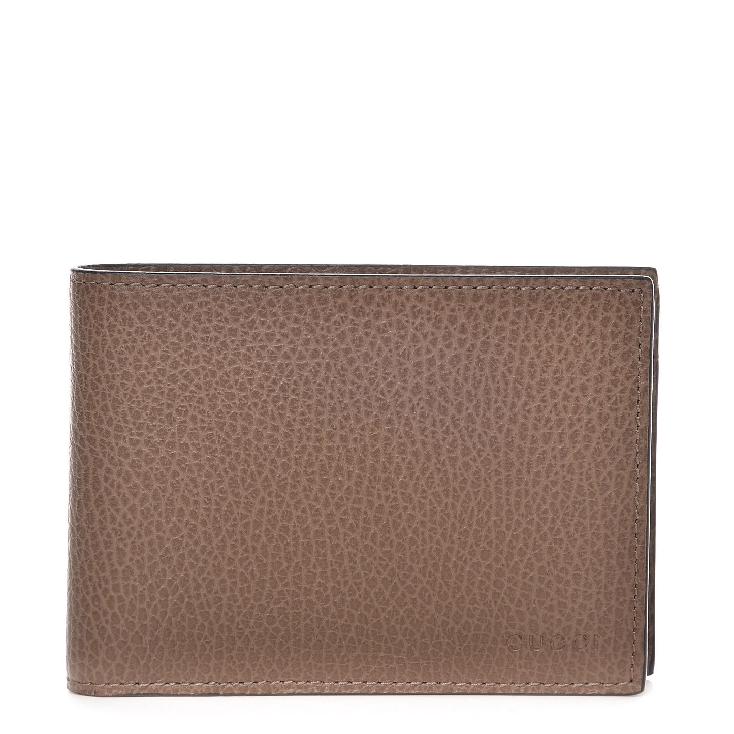 Dollar Calfskin Bi-Fold Wallet Brown