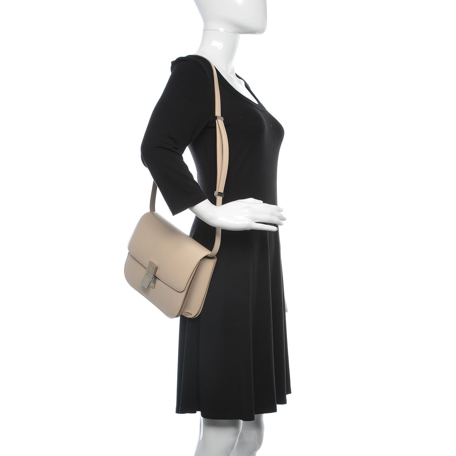 Celine Box Calfskin Medium Classic Box Flap Bag Ballerina 2 of 12